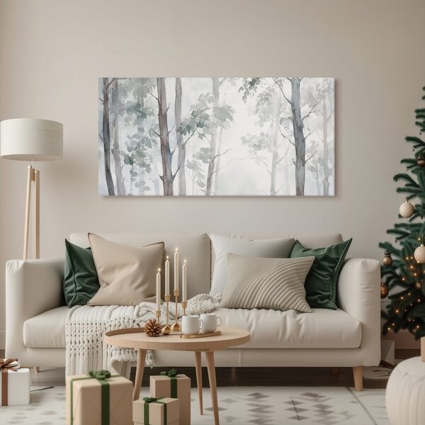 Quadro su tela – Delicata foschia tra gli alberi