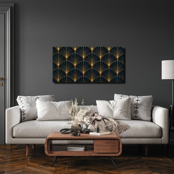 Quadro su tela – Ornamento lussuoso blu e oro