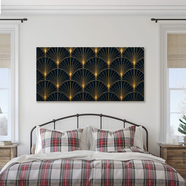 Quadro su tela – Ornamento lussuoso blu e oro