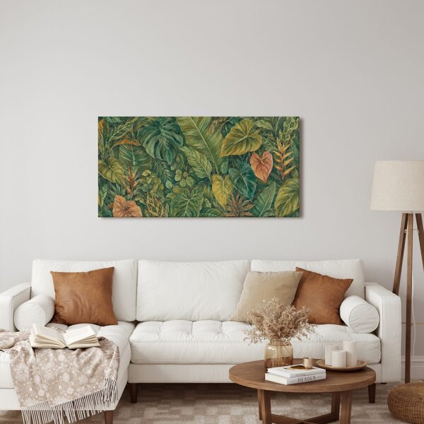 Quadro su tela – Composizione botanica di foglie tropicali