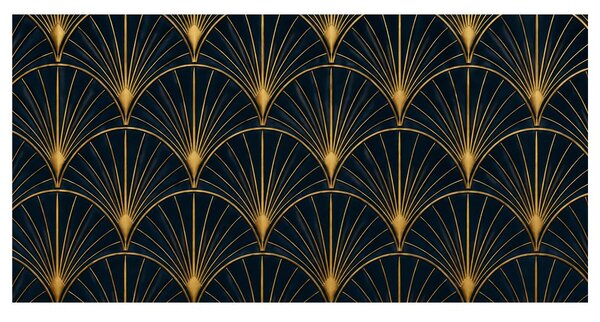 Quadro su tela – Ornamento lussuoso blu e oro