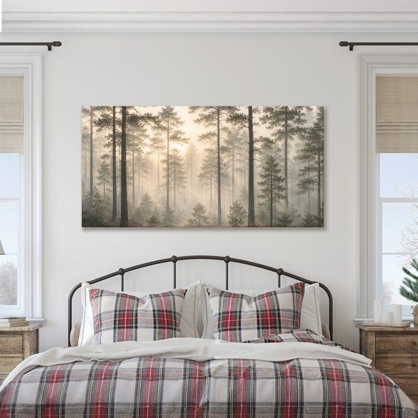 Quadro su tela – Foresta con raggi di sole