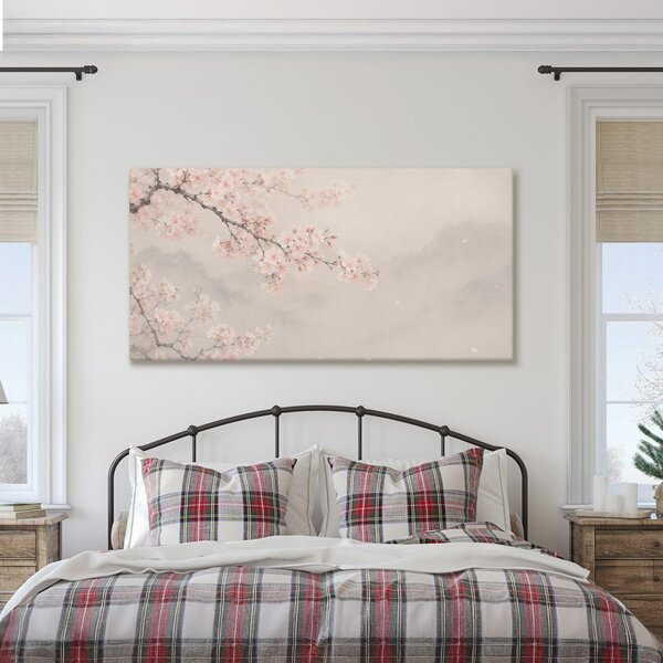 Quadro su tela – Ciliegio in fiore dai toni pastello