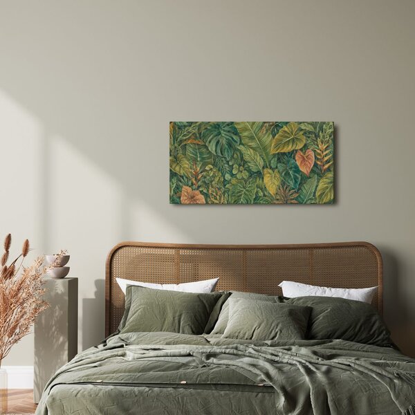Quadro su tela – Composizione botanica di foglie tropicali