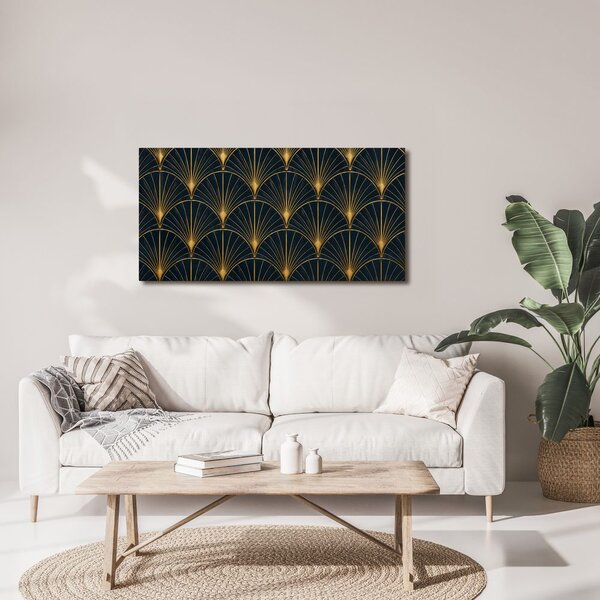 Quadro su tela – Ornamento lussuoso blu e oro