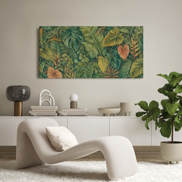 Quadro su tela – Composizione botanica di foglie tropicali