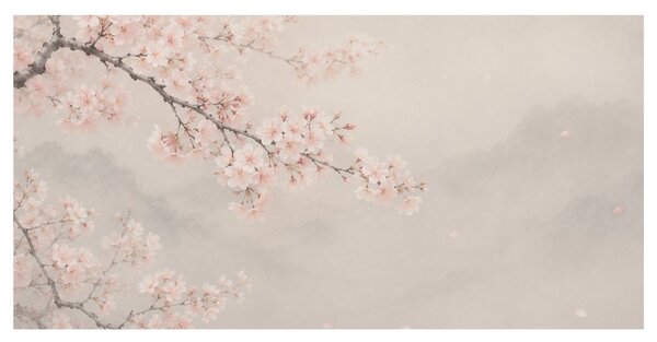 Quadro su tela – Ciliegio in fiore dai toni pastello