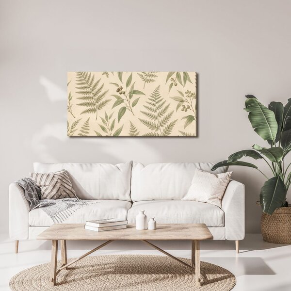 Quadro su tela – Erbario vintage di rametti verdi