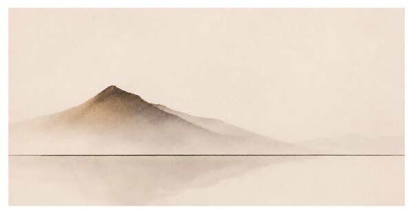 Quadro su tela – Montagna in lieve foschia