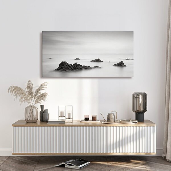 Quadro su tela – Costa silenziosa nella foschia