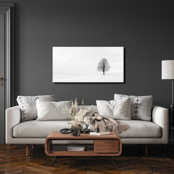 Quadro su tela – Albero della vita solitario nella neve