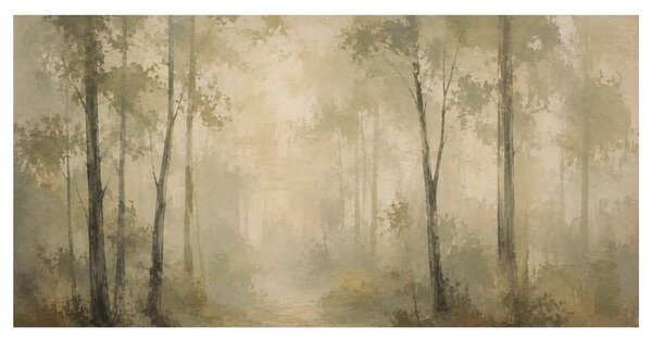 Quadro su tela – Foresta silenziosa nella foschia mattutina