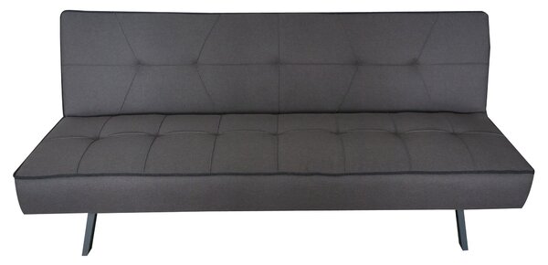 Divano Letto 3 Posti 83x74x175 cm in Tessuto Motti Darcy Grigio Chiaro