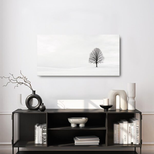 Quadro su tela – Albero della vita solitario nella neve