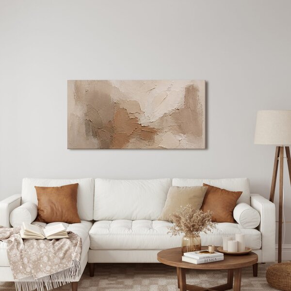 Quadro su tela – Texture color crema con patina
