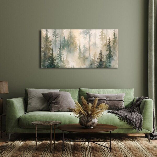 Quadro su tela – Abetaia sognante nella foschia