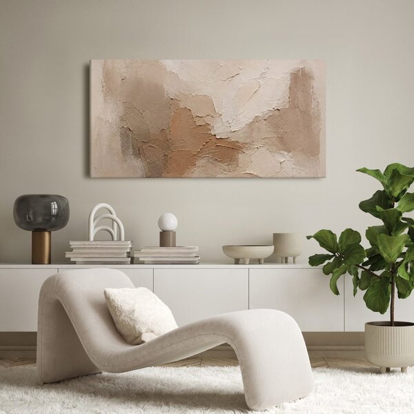 Quadro su tela – Texture color crema con patina