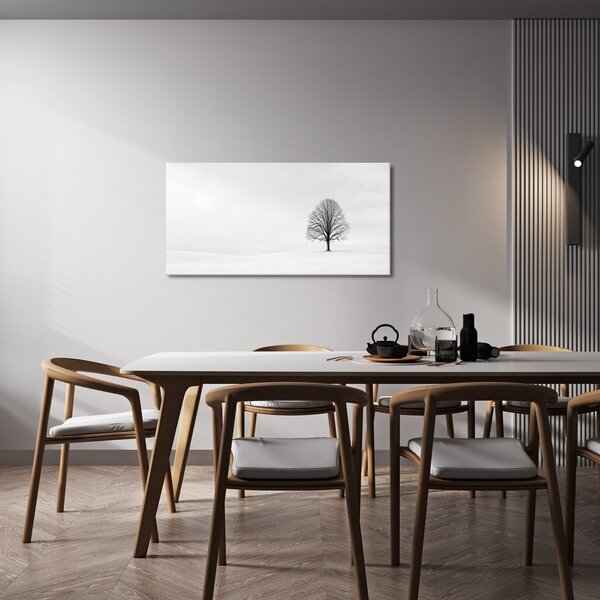 Quadro su tela – Albero della vita solitario nella neve