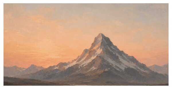 Quadro su tela – Massiccio roccioso al tramonto