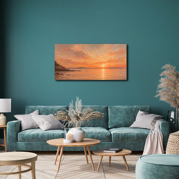 Quadro su tela – Acqua calma al crepuscolo