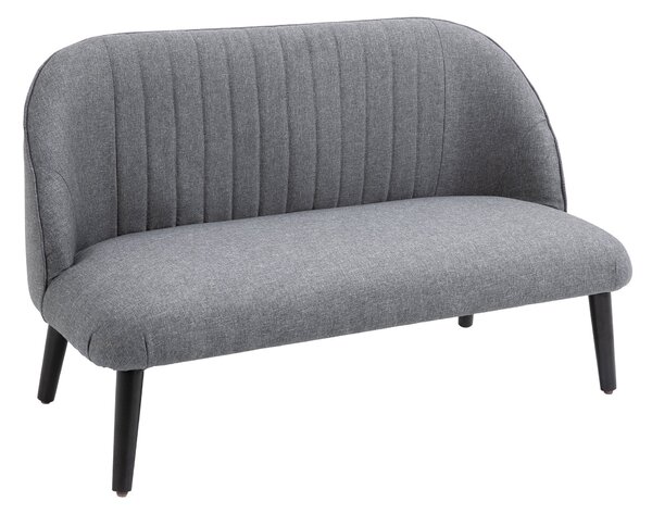 Divano 2 Posti 114x57x70 cm in Tessuto Grigio