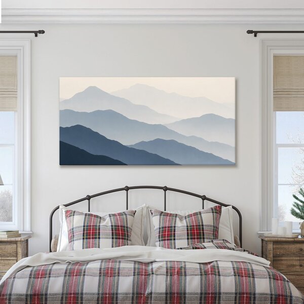 Quadro su tela – Siluette silenziose di montagne lontane