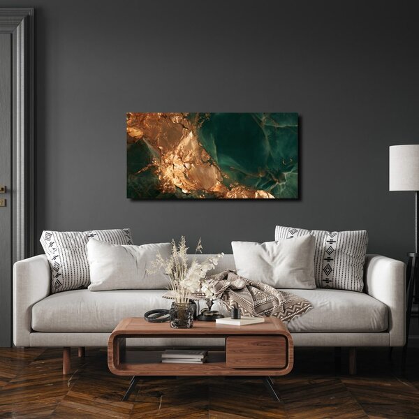 Quadro su tela – Toni ramati su fondo verde