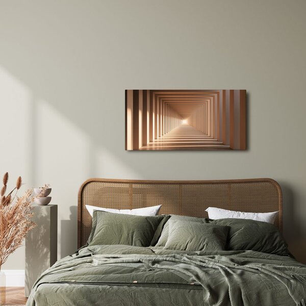 Quadro su tela – Corridoio geometrico con luce