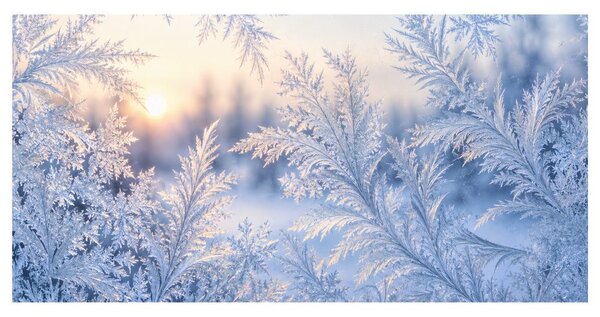 Quadro su tela – Ornamenti gelati all’alba