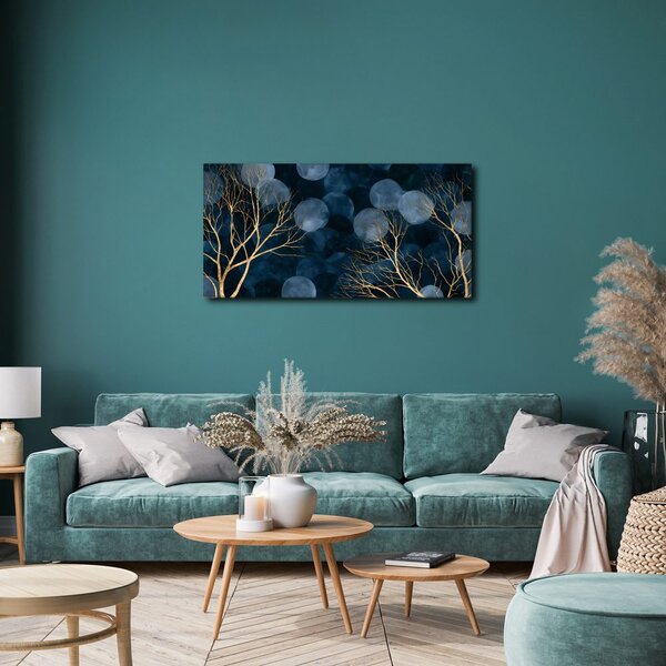 Quadro su tela – Rami notturni con oro