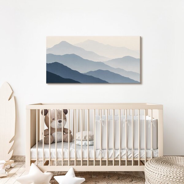 Quadro su tela – Siluette silenziose di montagne lontane