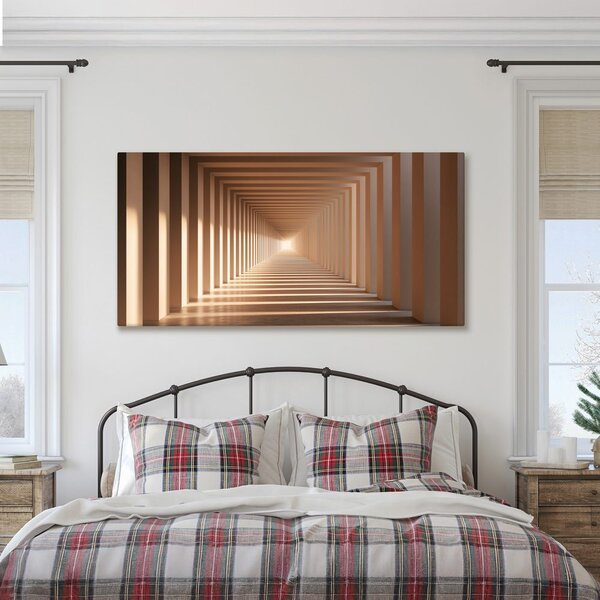Quadro su tela – Corridoio geometrico con luce