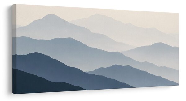 Quadro su tela – Siluette silenziose di montagne lontane