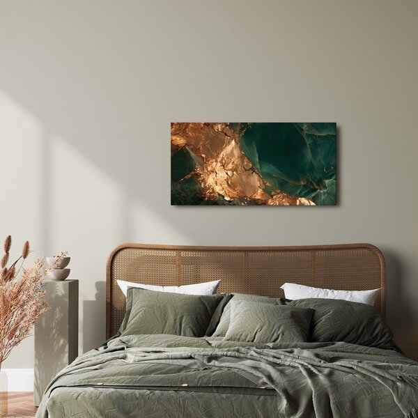 Quadro su tela – Toni ramati su fondo verde