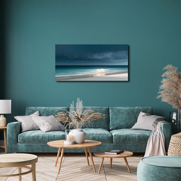 Quadro su tela – Cielo scuro sopra la spiaggia