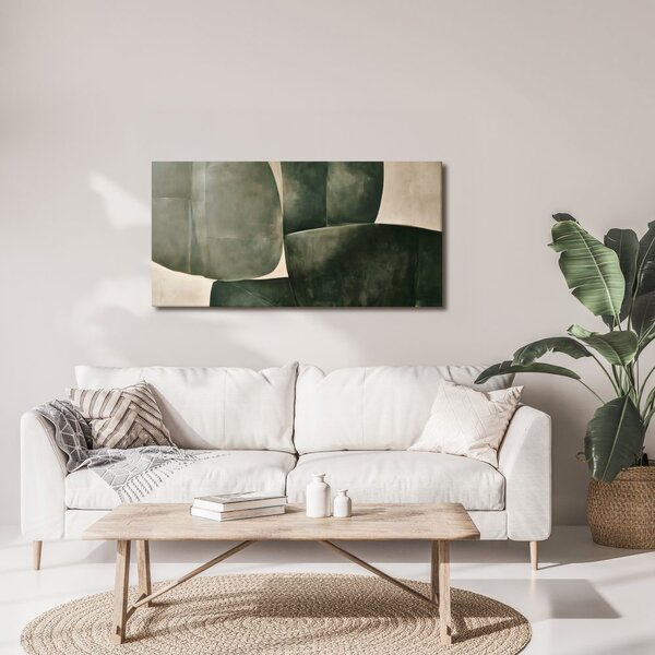 Quadro su tela – Forme organiche verde scuro