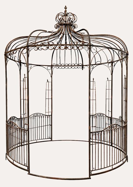 KEYHOMESTORE | Gazebo Decorativo in Ferro Verde Inglese Ø250 cm H. 360 cm