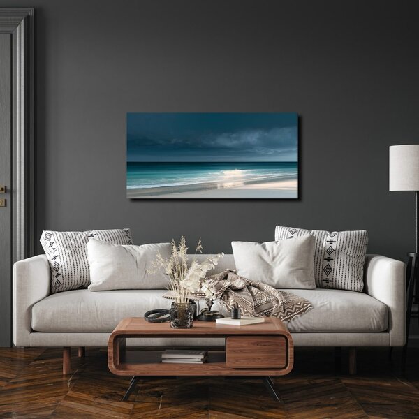 Quadro su tela – Cielo scuro sopra la spiaggia