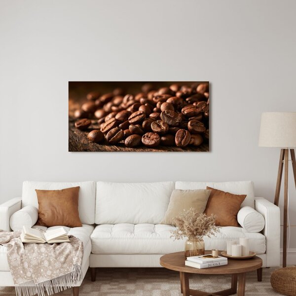 Quadro su tela – Mucchio di caffè appena tostato