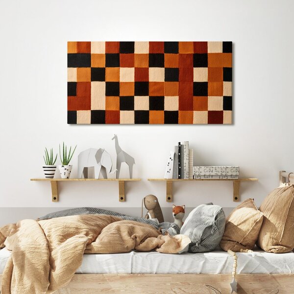 Quadro su tela – Composizione geometrica dai colori terrosi