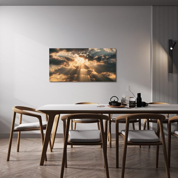 Quadro su tela – Sole drammatico dietro le nuvole