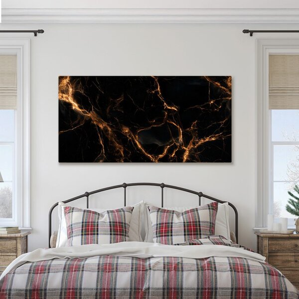 Quadro su tela – Crepe dorate astratte