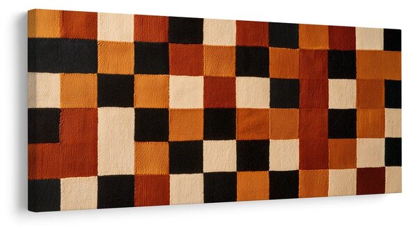 Quadro su tela – Composizione geometrica dai colori terrosi