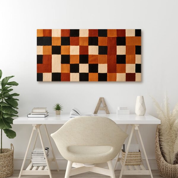 Quadro su tela – Composizione geometrica dai colori terrosi
