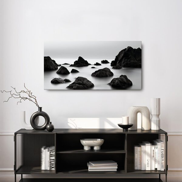 Quadro su tela – Acqua calma tra le scogliere