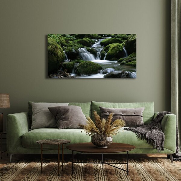 Quadro su tela – Torrente silenzioso tra le rocce