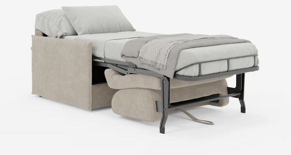 Evans poltrona letto compatta con materasso - sfoderabile in tessuto s