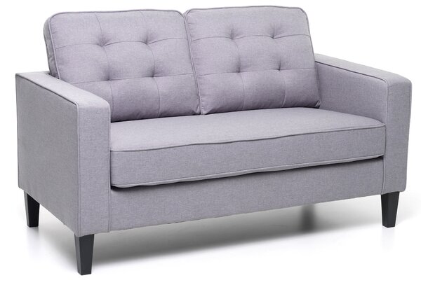 Divano 2 Posti 145x78x95 cm in Tessuto Grigio