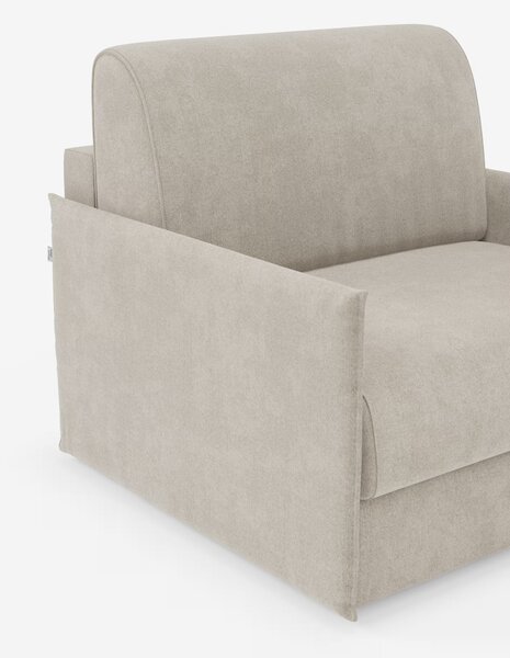 Evans poltrona letto compatta con materasso - sfoderabile in tessuto s