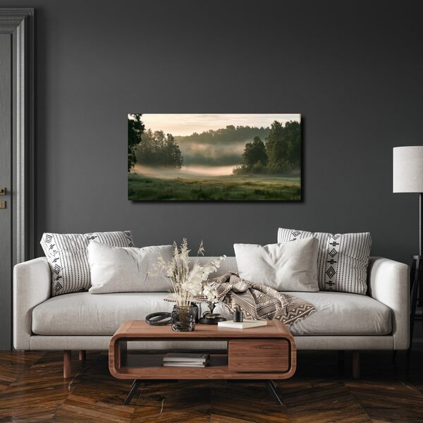 Quadro su tela – Bruma mattutina tra gli alberi